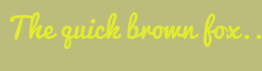 Image with Font Color E1EB2F and Background Color BDBD7B